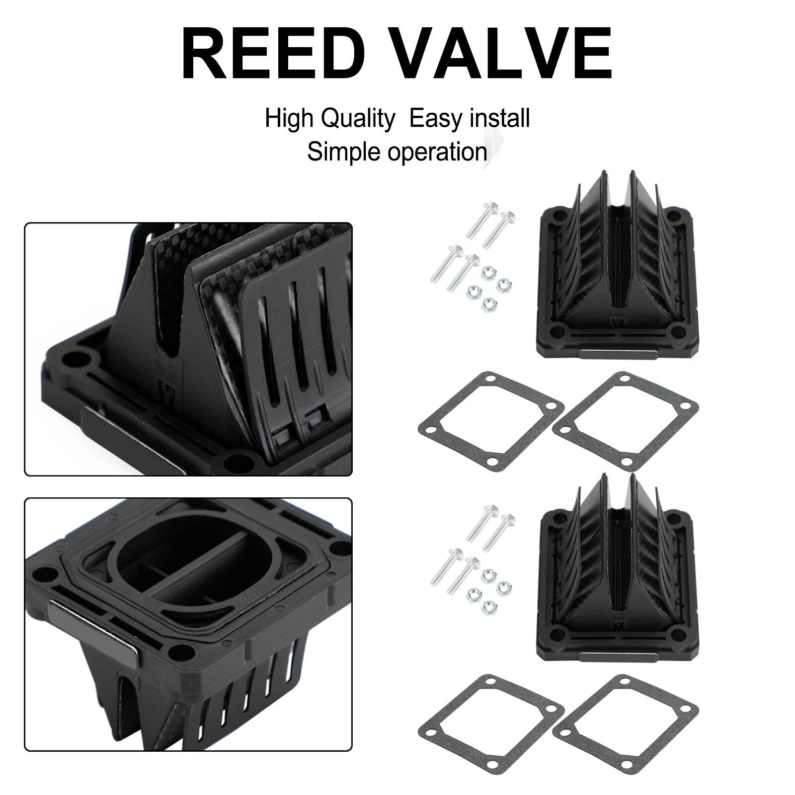 2X Reed Valve System V4144-2 for Yamaha YFZ 350 Banshee (All Years)