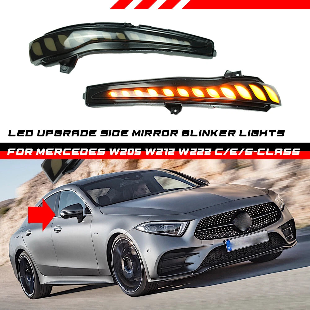 LED Side Wing Mirror Turn Signal Lights for Mercedes Benz W205 W213 W222