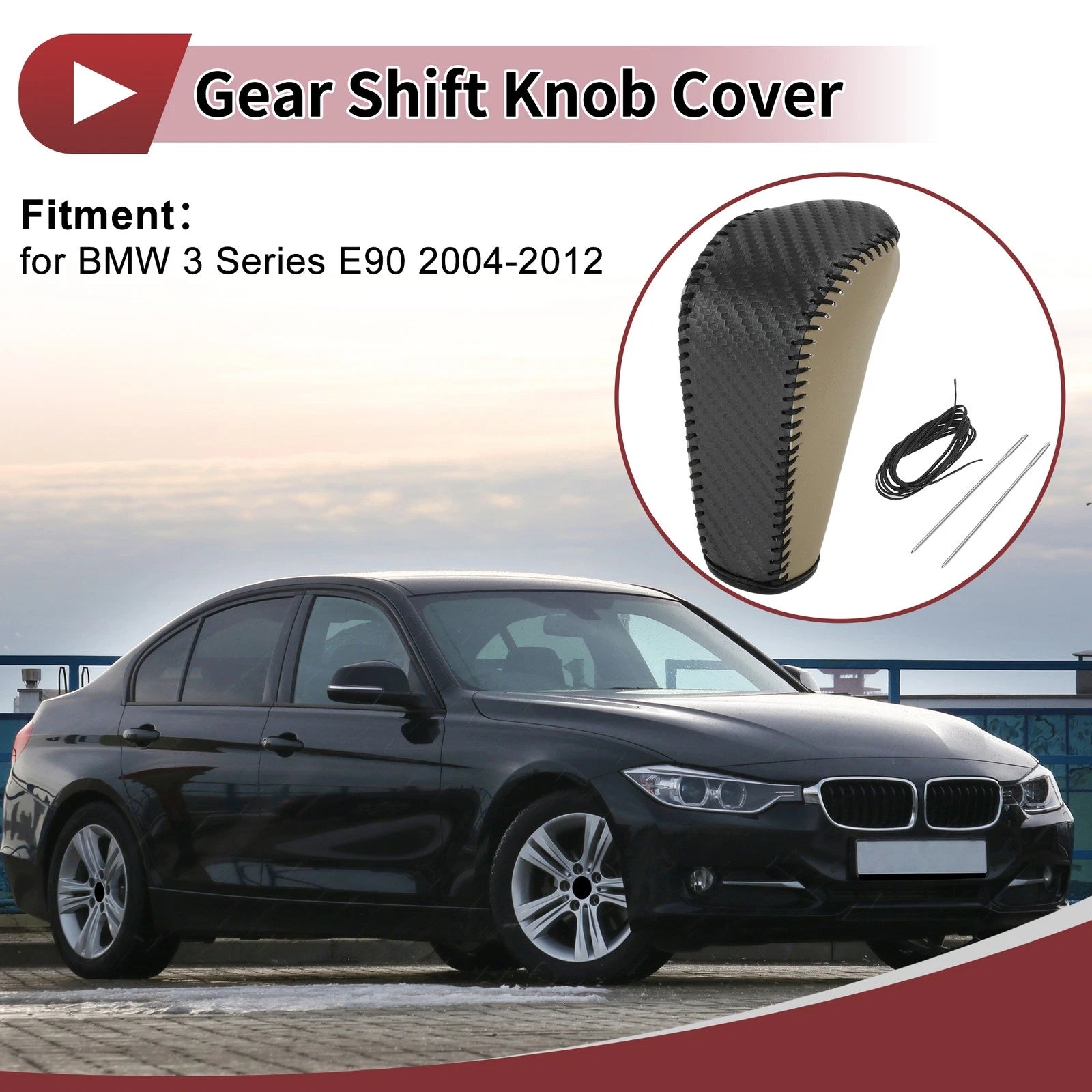 Gear Shift Knob Cover Replacement for BMW 3 Series E90 (2004–2012)