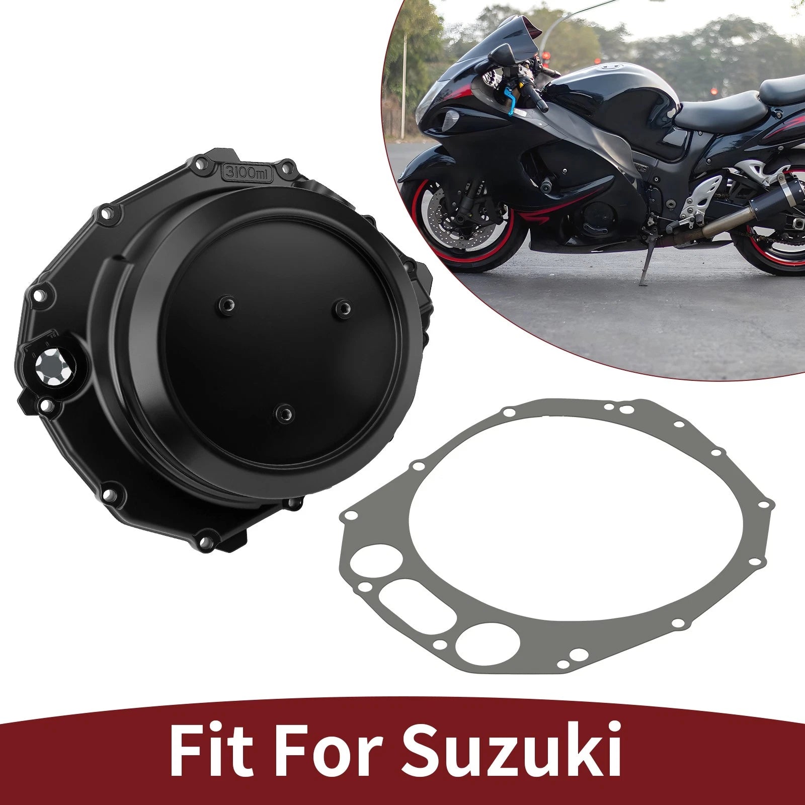 Clutch Cover with Gasket for Suzuki Hayabusa GSX1300RZ (1999–2007) 11340-24F01