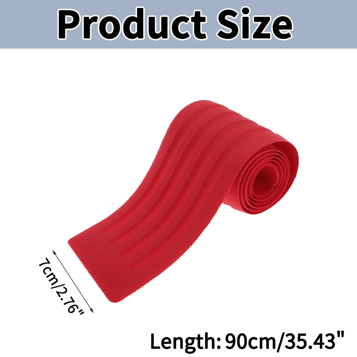 Rear Bumper Edge Guards for Universal Vehicles (90cm/35.4" L, 7cm/2.8" W)