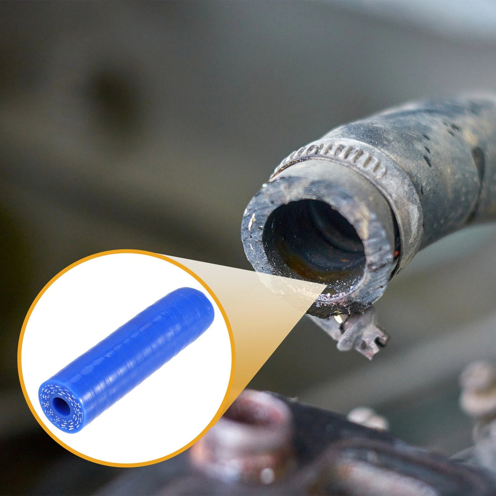 Universal Silicone Coolant Cap Intake Vacuum Hose End Plug 6mm (0.24") Blue
