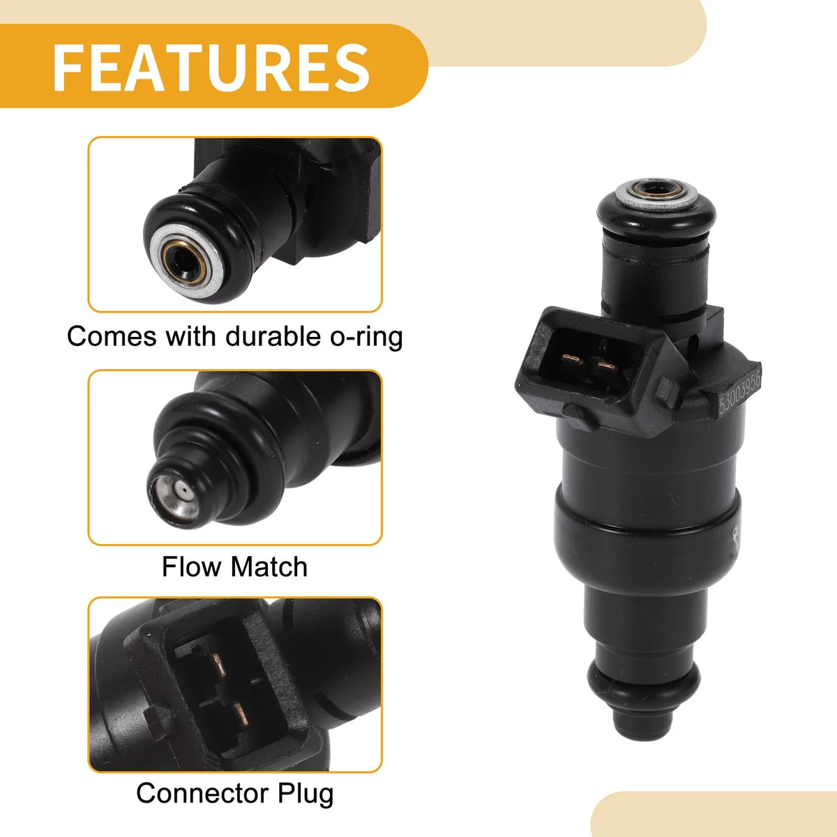 1 Pc Fuel Injector No.53003956 for Jeep Cherokee (1987–1990)