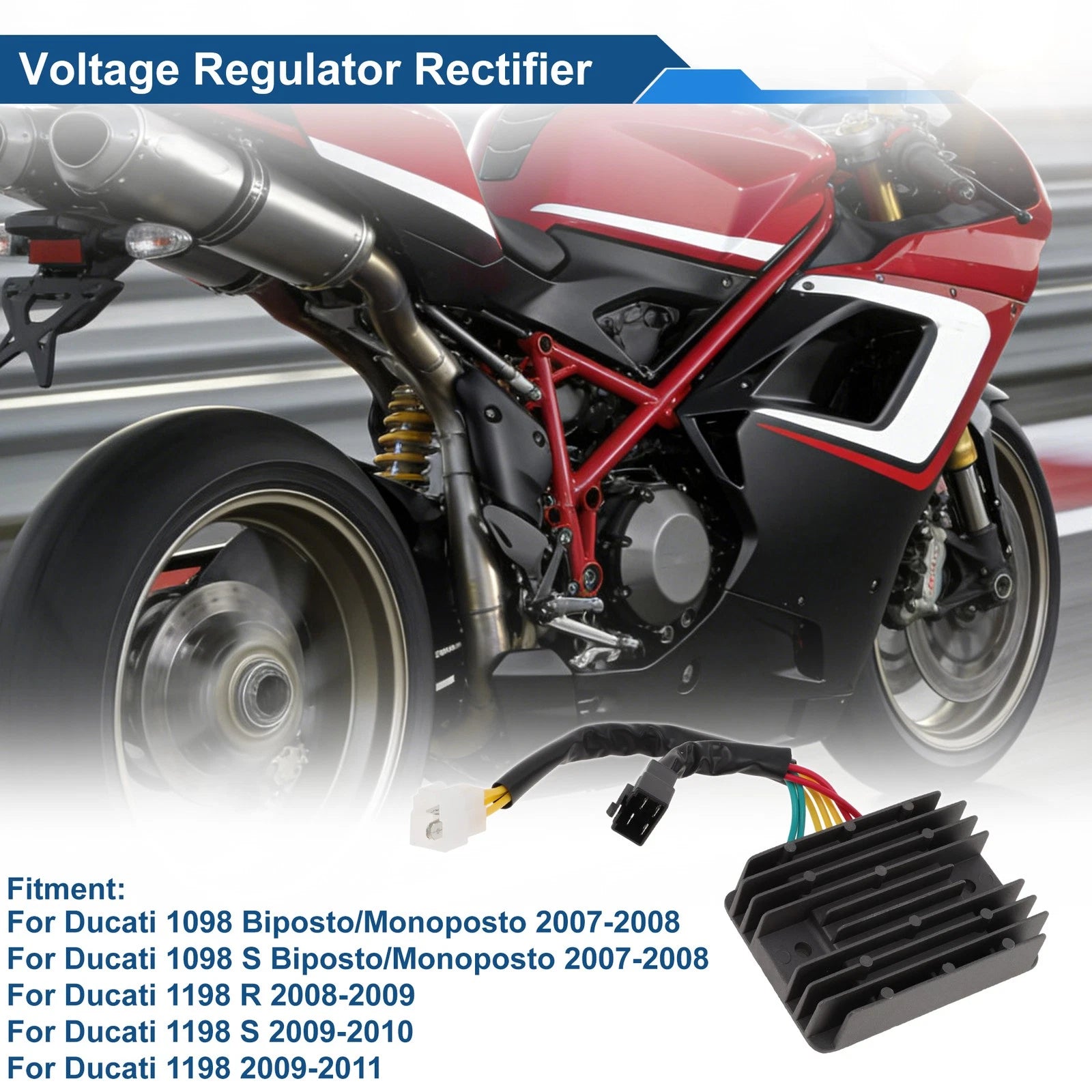 SH579EA Voltage Regulator Rectifier for Ducati 1098 Biposto/Monoposto (2007–2008)