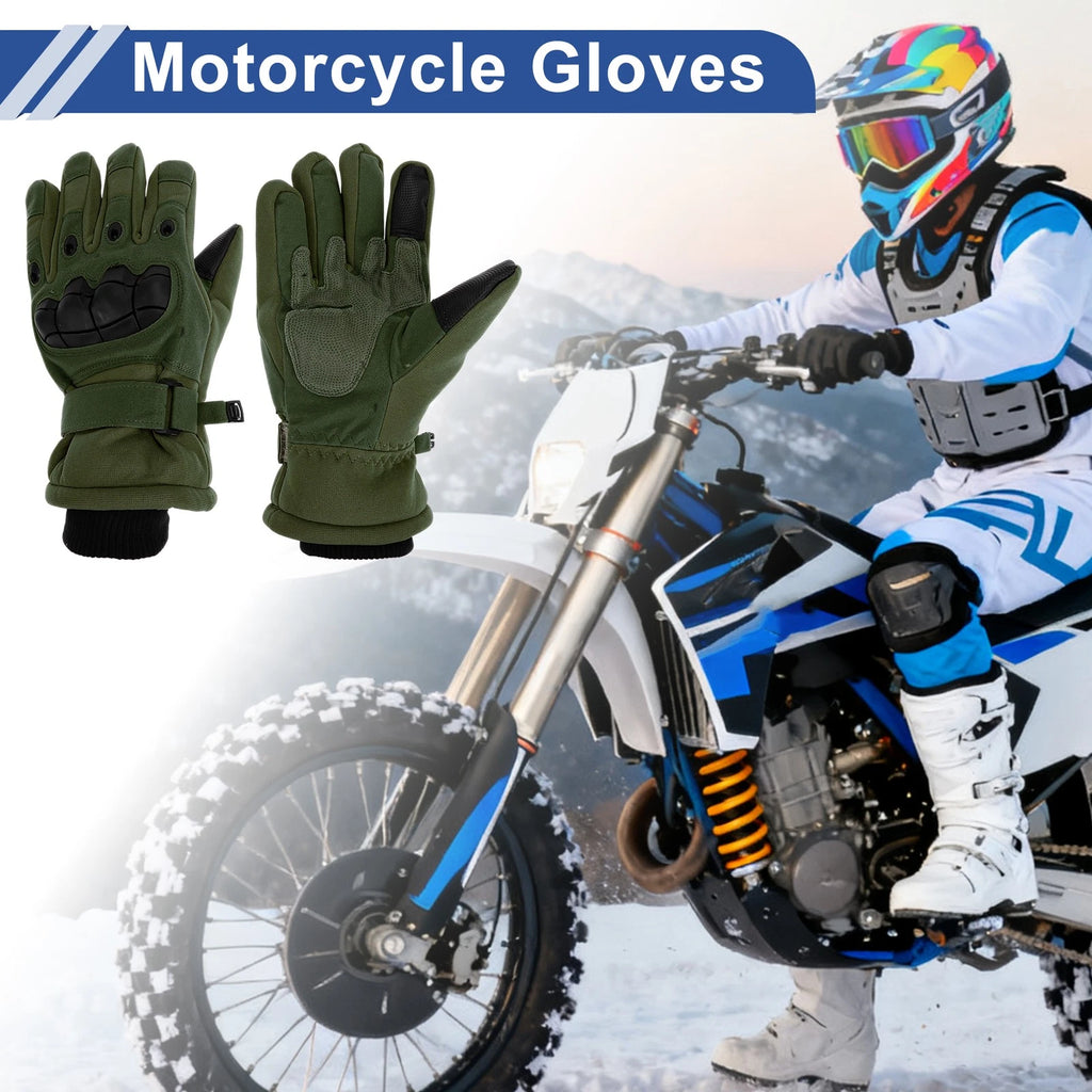 Finger Cycling Gloves for Mountain Biking Polyester Green