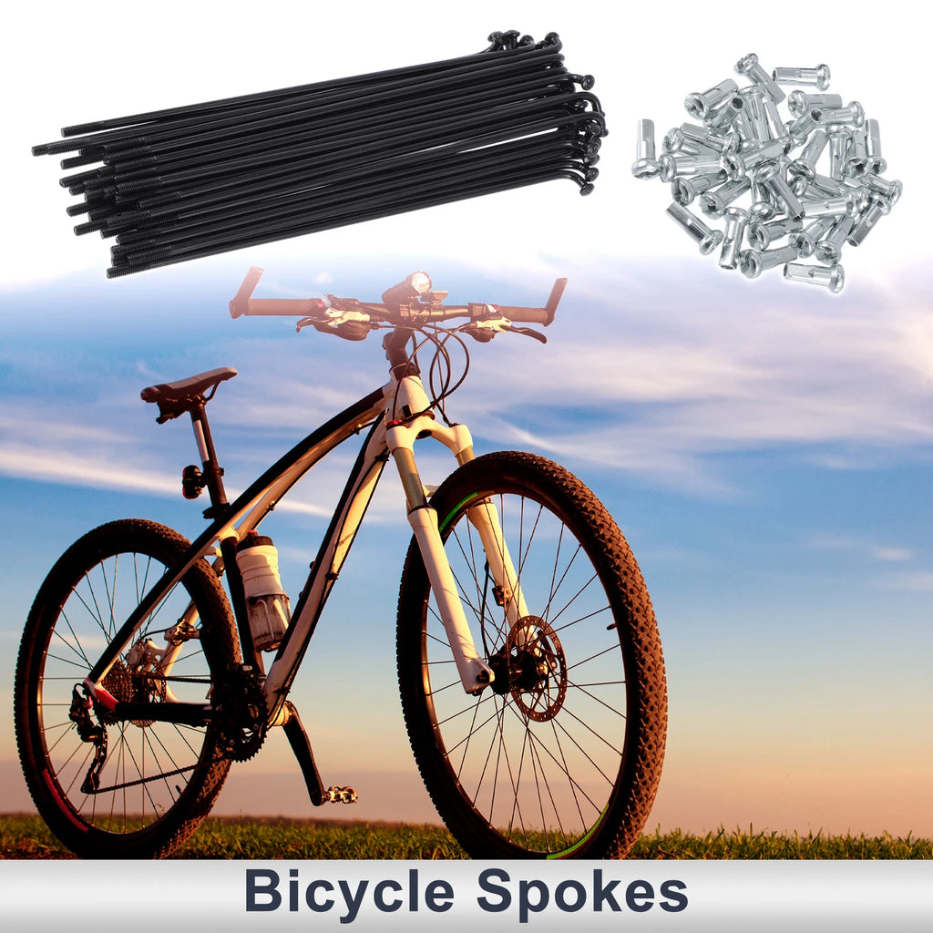 Bicycle Spokes Nipple Set 13G 112mm Steel Black Universal (Universal)