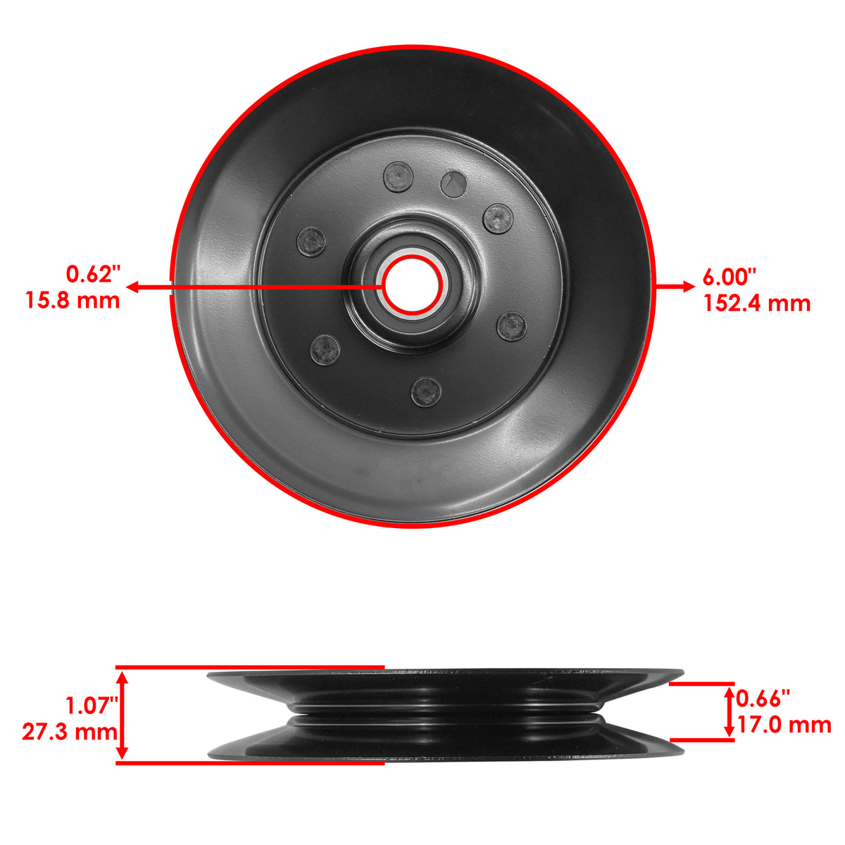 Deck Idler Pulley Replacement for Exmark 52 60 Lazer Z (AS) Mower (2008–2009)