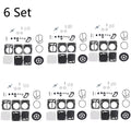 Set of 6 Carburetor Gasket Repair Kit for SeaDoo 650 717 787 800 (1996–2003)