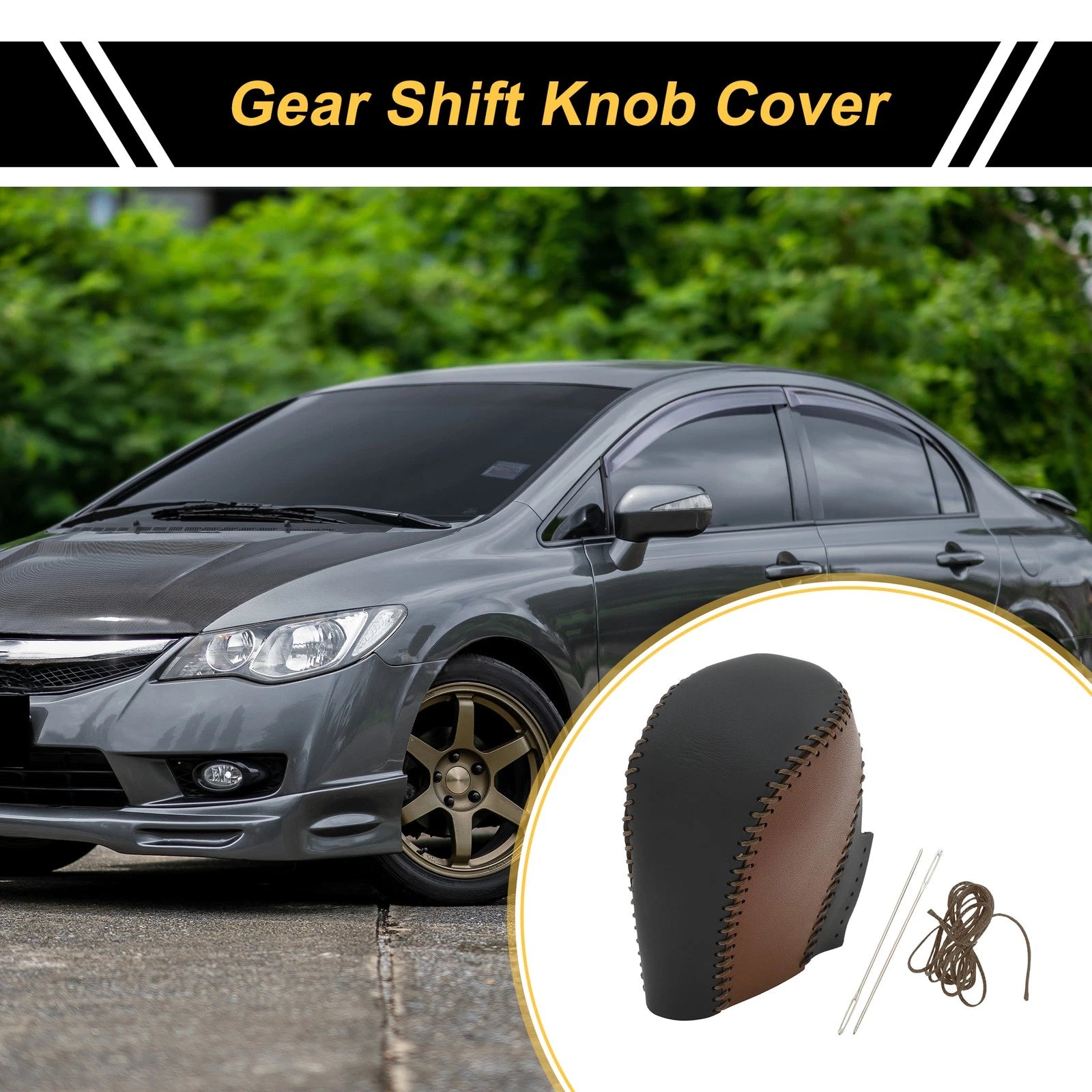 1 Pc Gear Shift Knob Cover Replacement for Honda Civic (2016–2021)