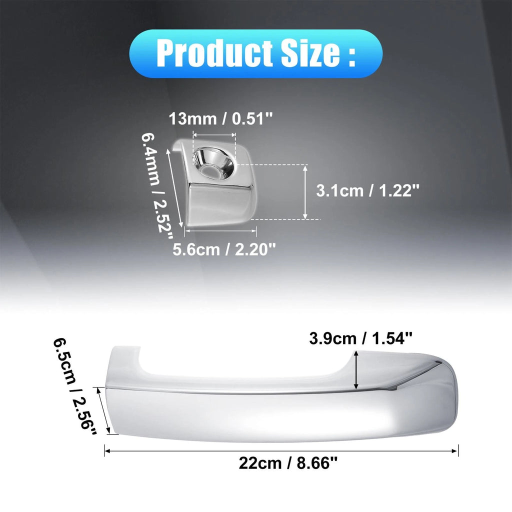 4pc Side Door Handle Cover Trim Replacement for Toyota Tundra (2007–2020)