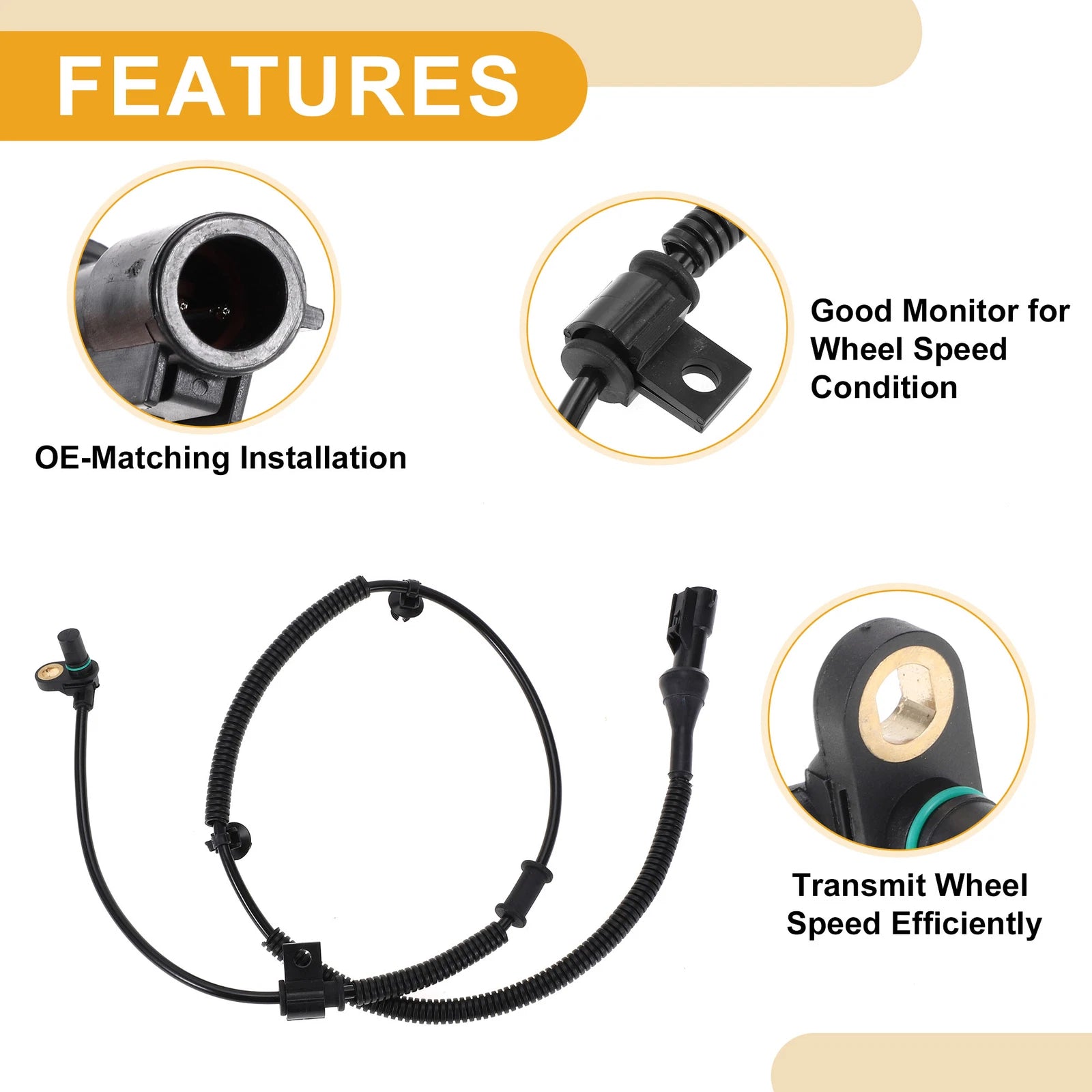 ABS Wheel Speed Sensor No. 9L3Z2C204A for Ford F-150 (2009–2010) Front