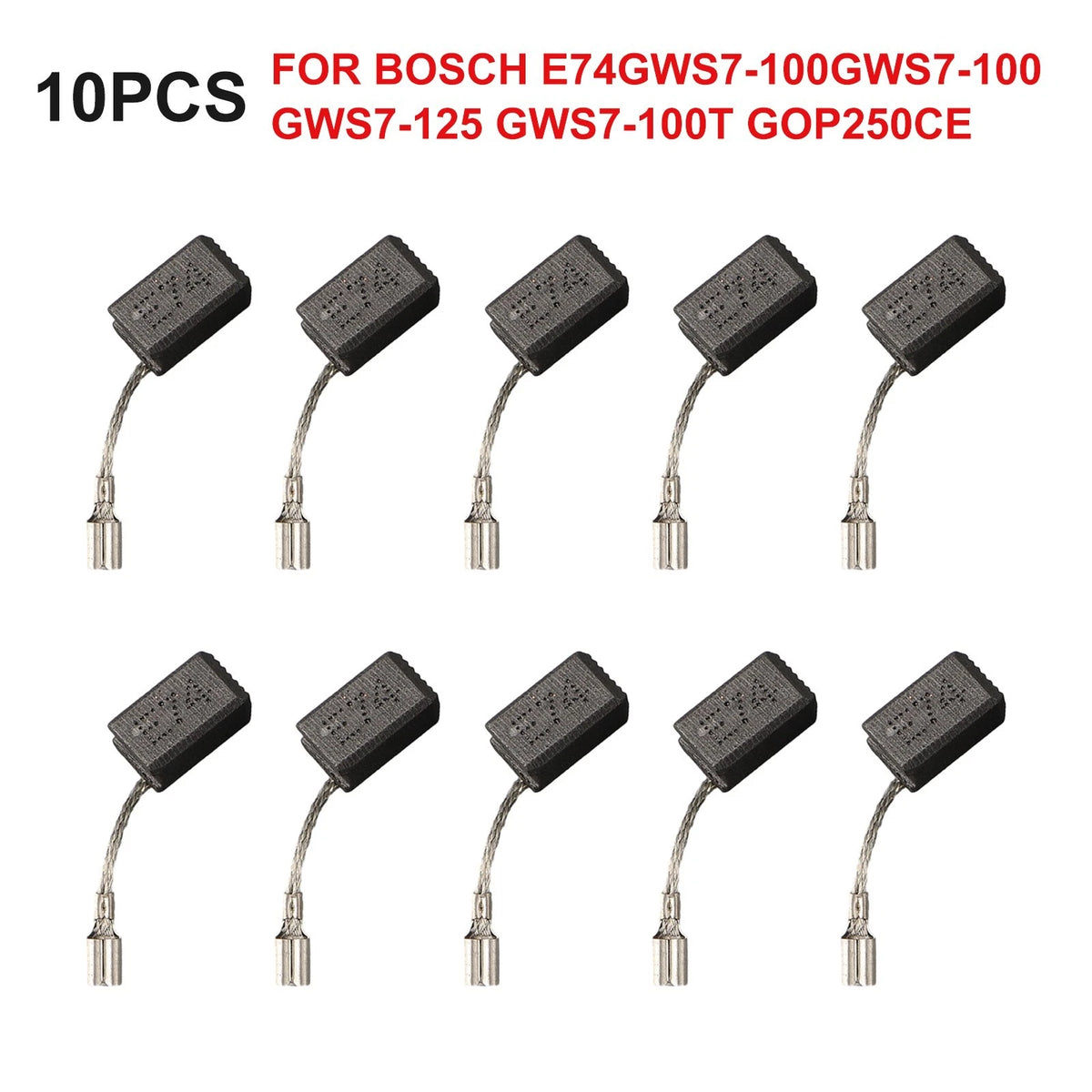 Carbon Brush Replacement Set for Bosch E74/GWS7-100 (6.5mm, 8mm, 13mm)