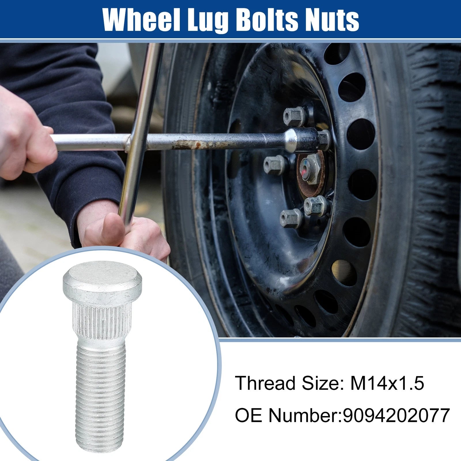 Wheel Lug Bolts Nuts Front Set for Lexus LS460 LX570 (2010–2017)