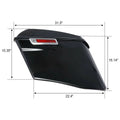 4" Extended Saddlebags & Black Conversion Brackets for Harley Softail (1984–2017)