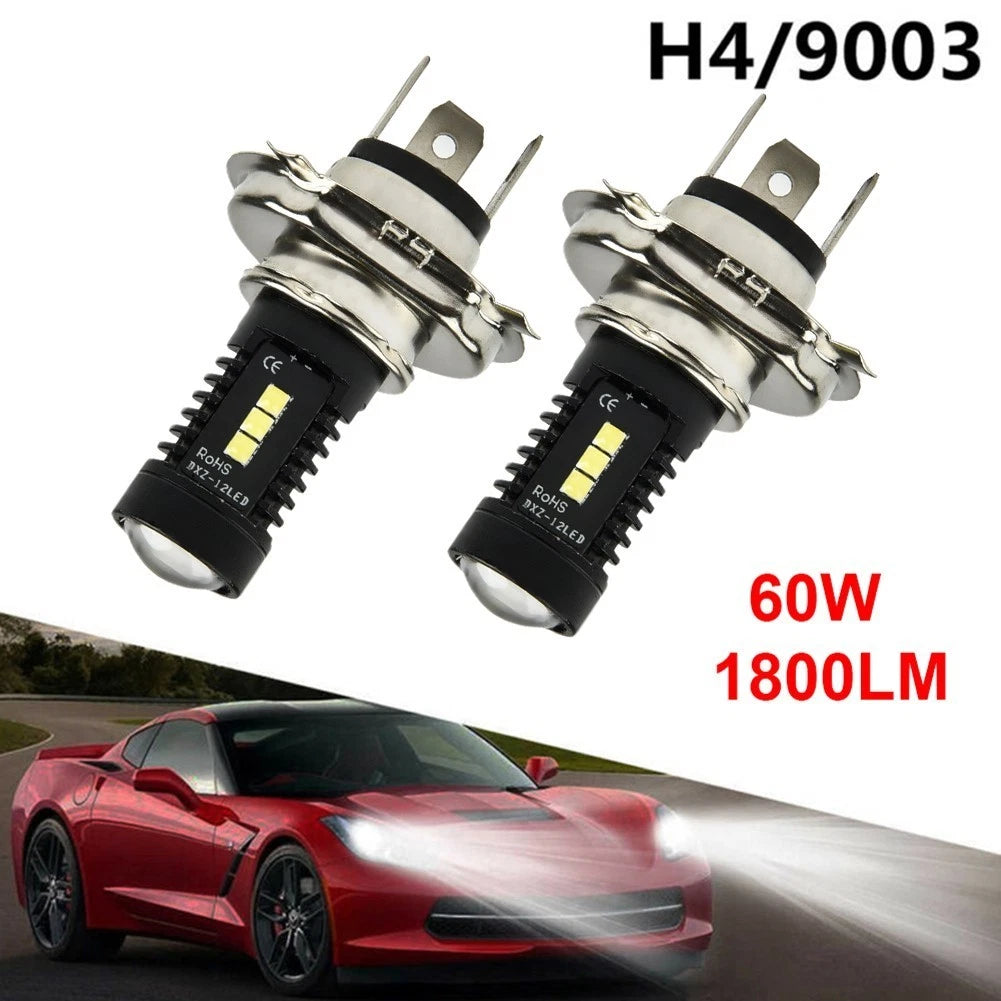 LED Low Beam Lights H4 9003 for Universal Vehicles (DC 12V-24V)