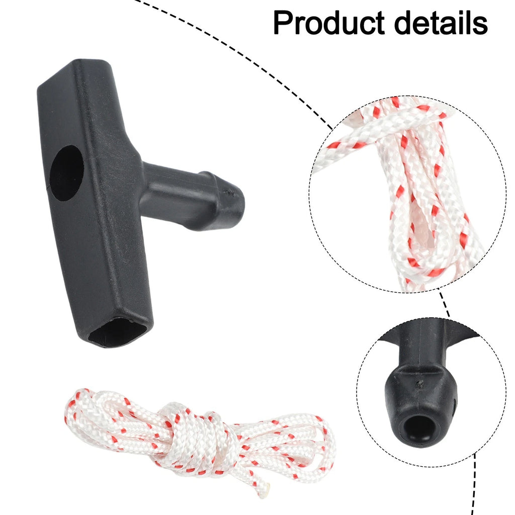 Recoil Starter Rope 300cm Pull Cord with Handle for Brush Cutter
