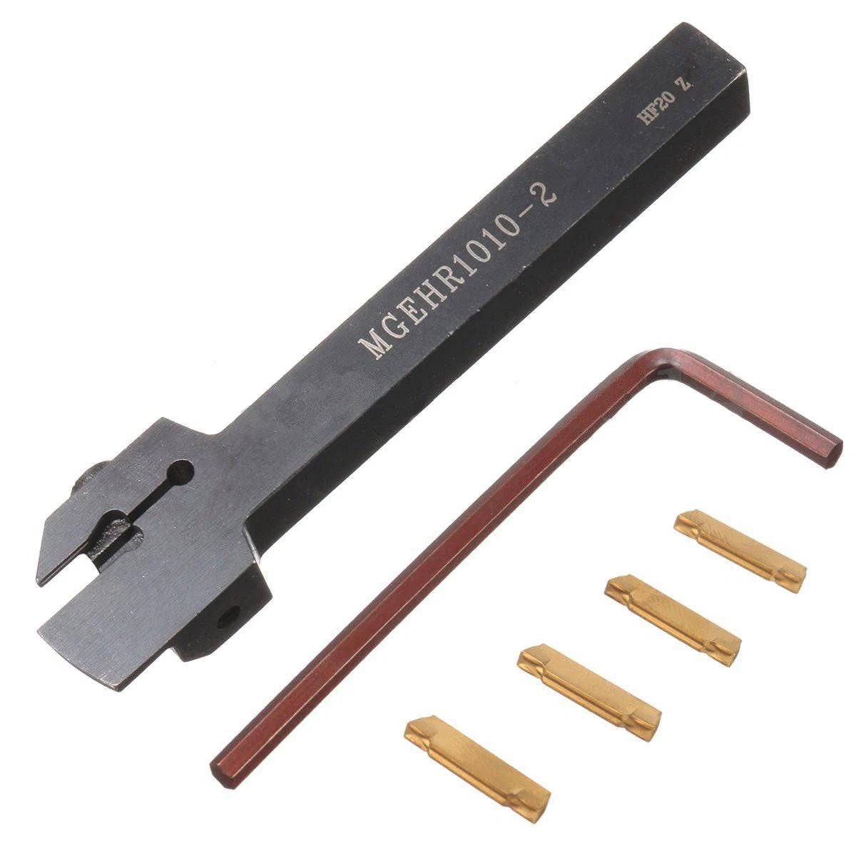CNC Parting Cut Off Lathe Tool Holder + 4 MGMN200 Inserts for MGEHR1010