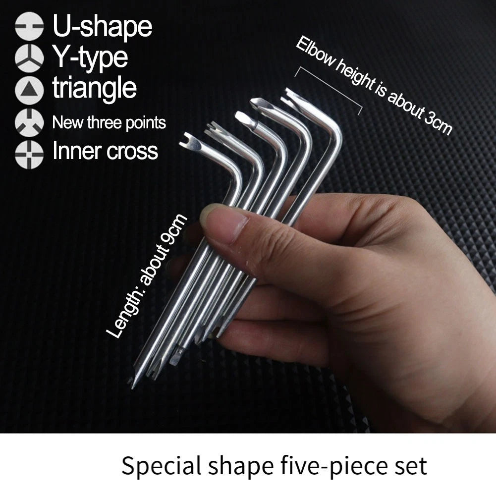 9-Piece L Shaped Screwdriver Set for Narrow Spaces