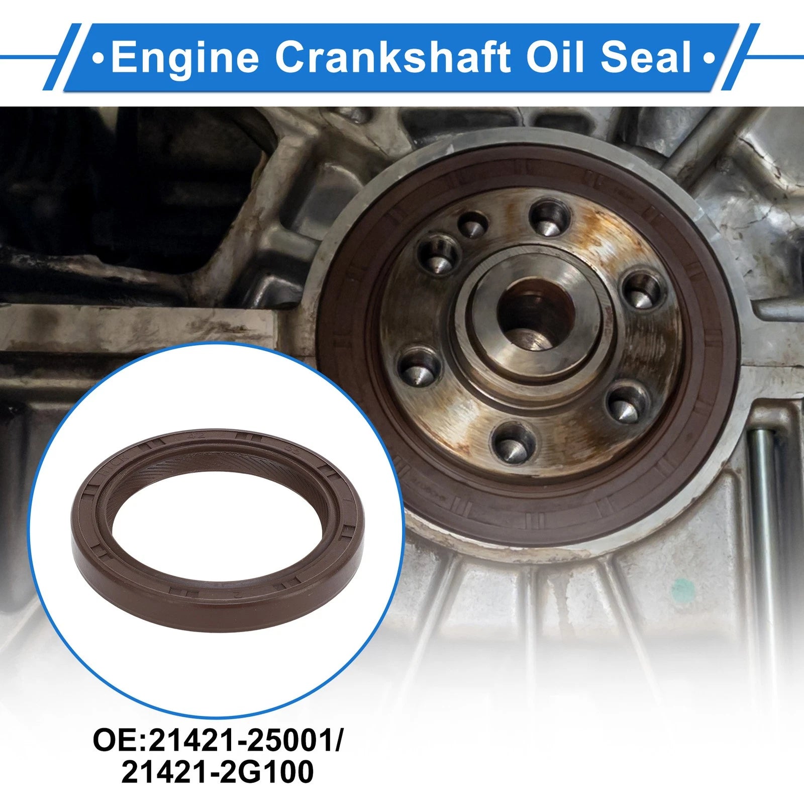 1 Pc Front Crankshaft Oil Seal Replacement for Hyundai Elantra Sonata (2011–2020)