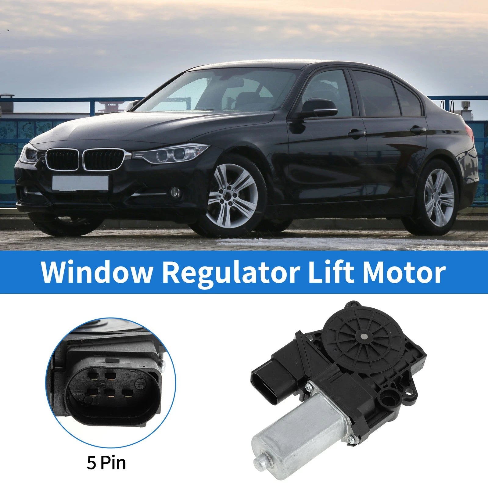 Power Window Regulator Lift Motor Replacement for BMW 323i Sedan (2006–2011)