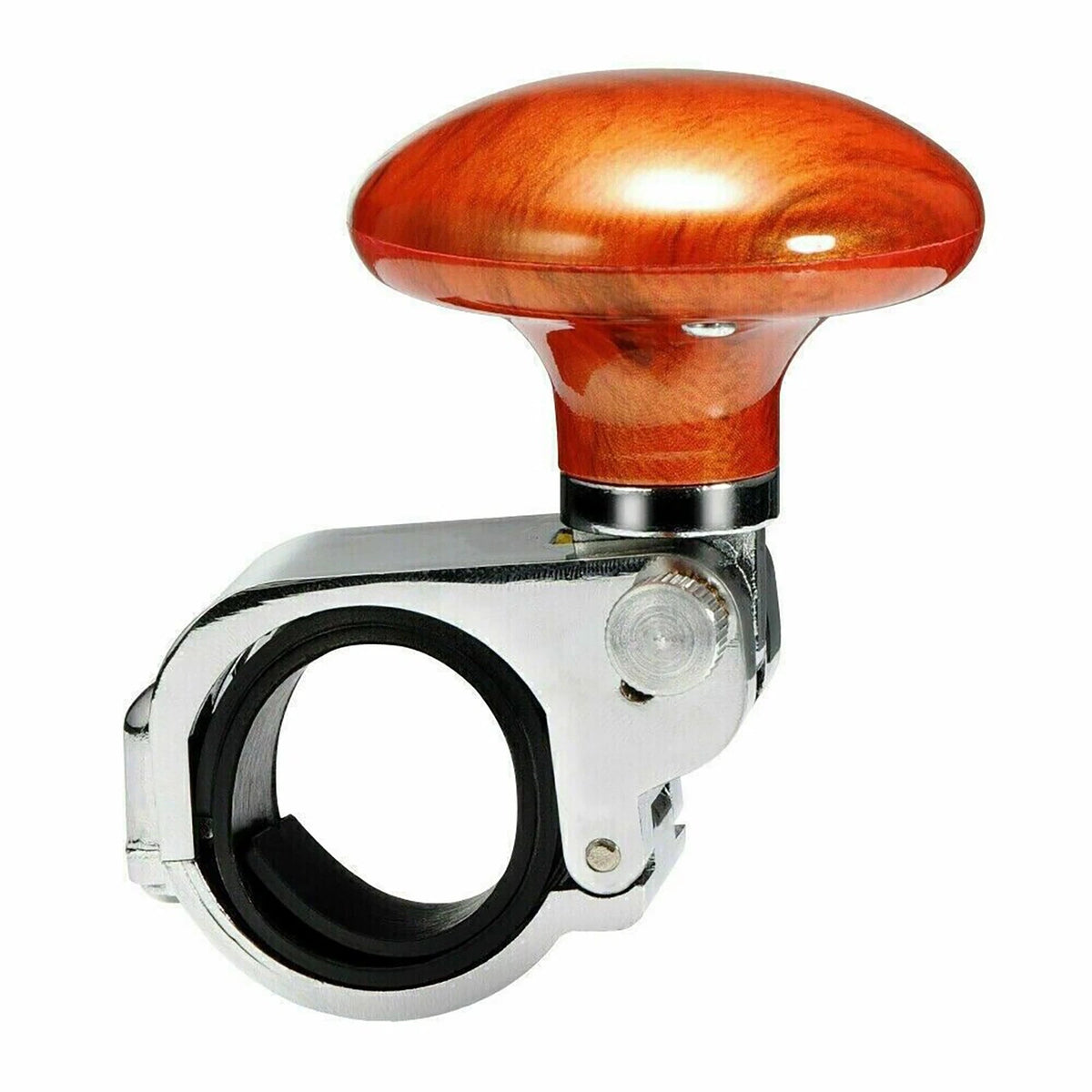 Steering Wheel Spinner Knob Handle for Woodgrain+Silver (2010–2020)