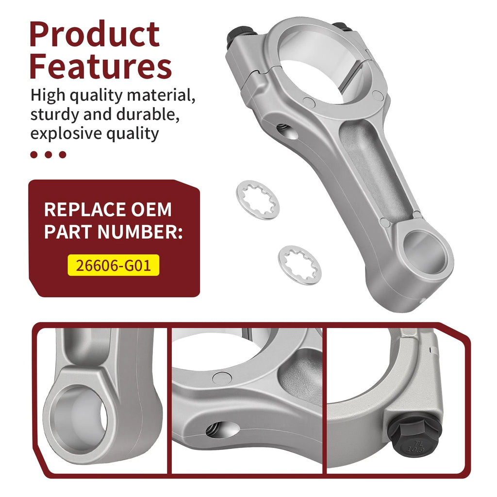 Connecting Rod 26606-G01 for EZGO Golf Cart Fuji Robin Engine 295cc (1991–2008)
