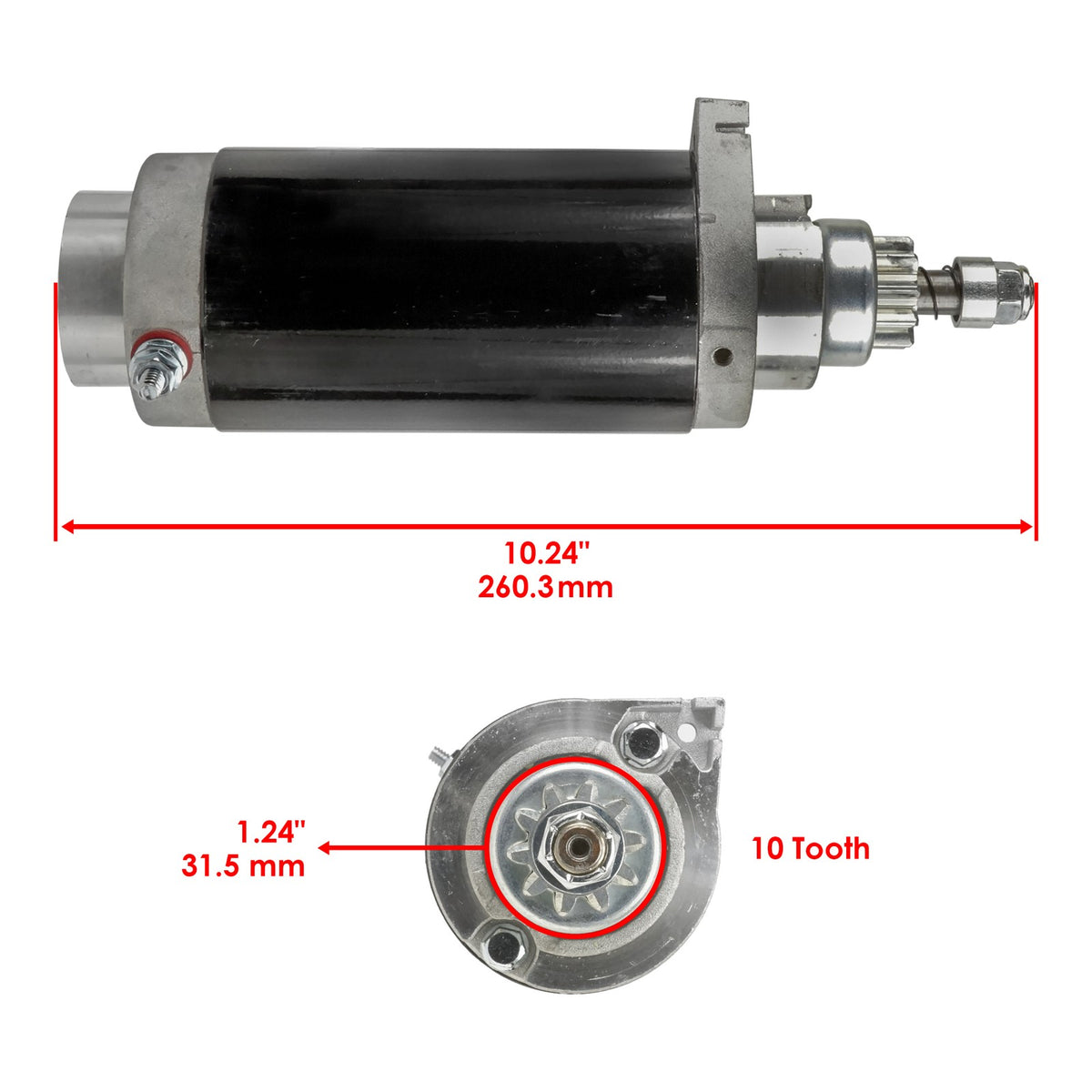 Starter Motor Replacement for Marine Outboard 70HP 1980–1985