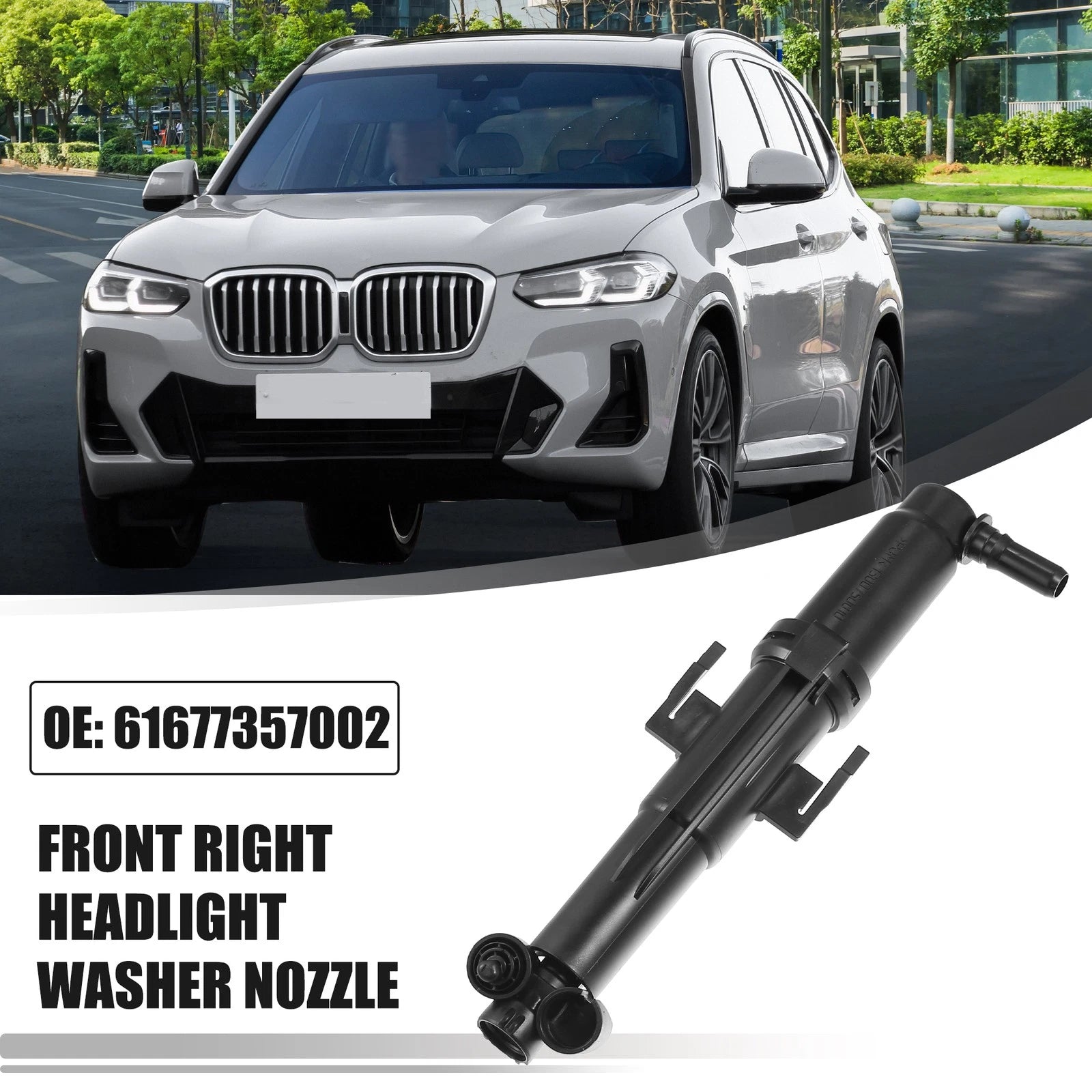 Headlight Washer Nozzle Front Right Replacement for BMW X4 (2015–2018)