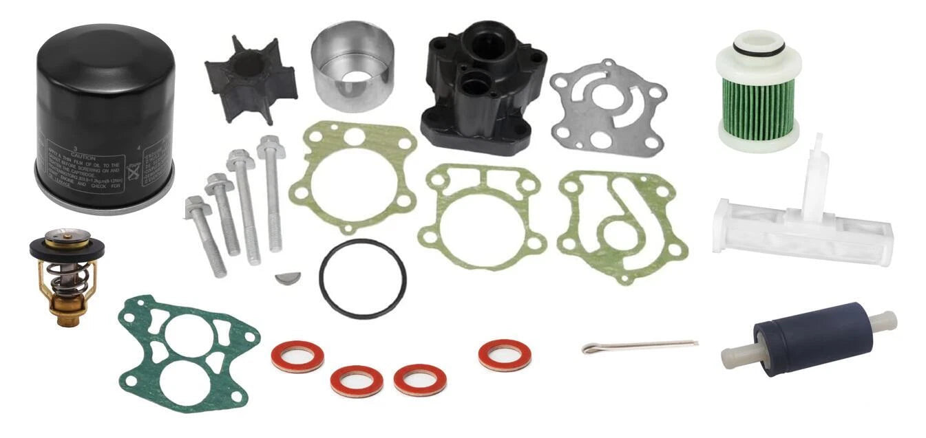 Outboard Maintenance Kit for Yamaha F100D (Thermostat, Oil, Fuel Filter)