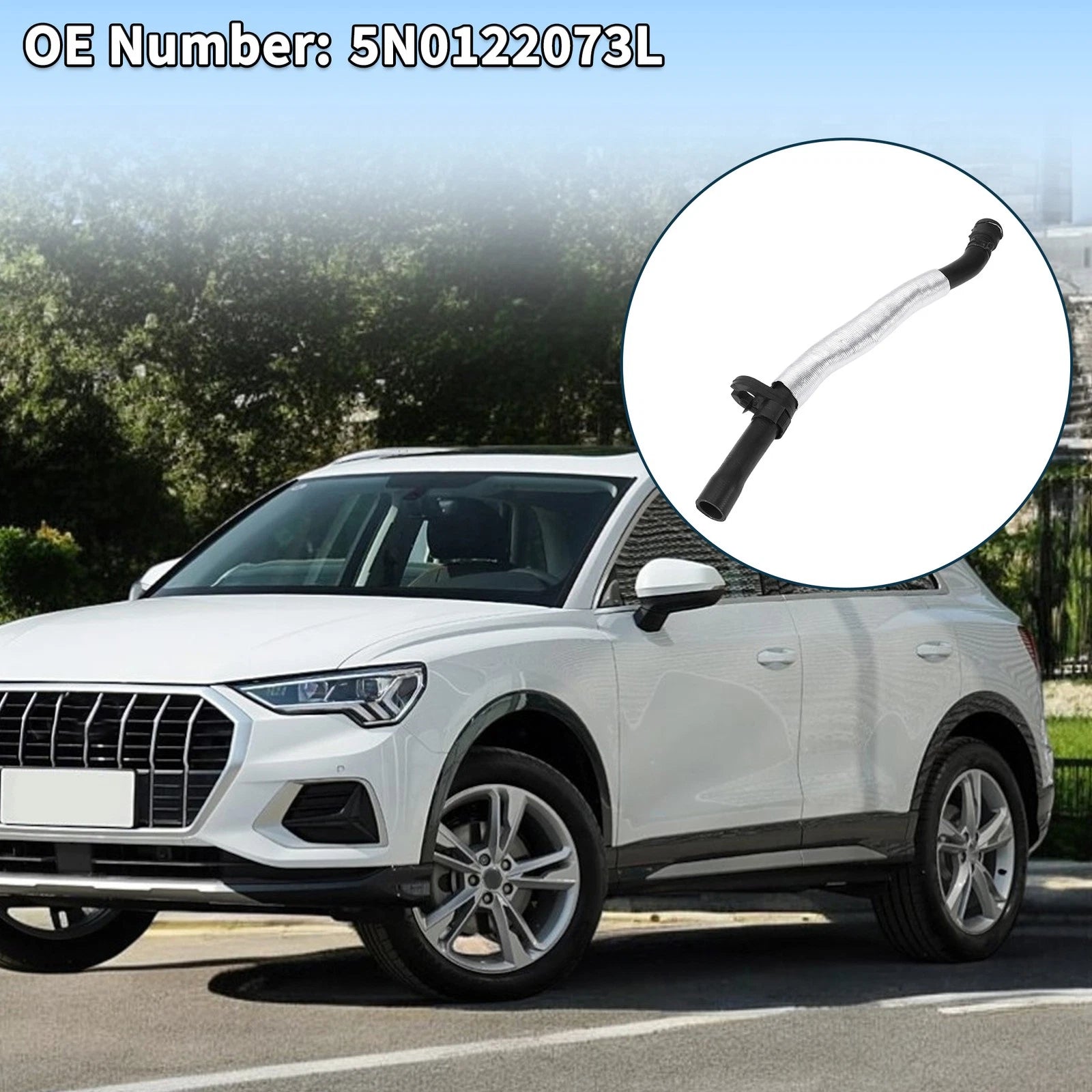 Radiator Hose Coolant Pipe Replacement for Audi Q3 (2011–2018) Rubber