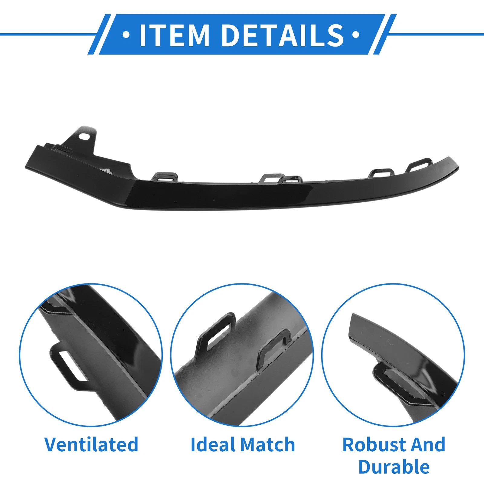 Front Right Bumper Grille Trim Garnish Replacement for Mercedes-Benz W212 E 2014–2015
