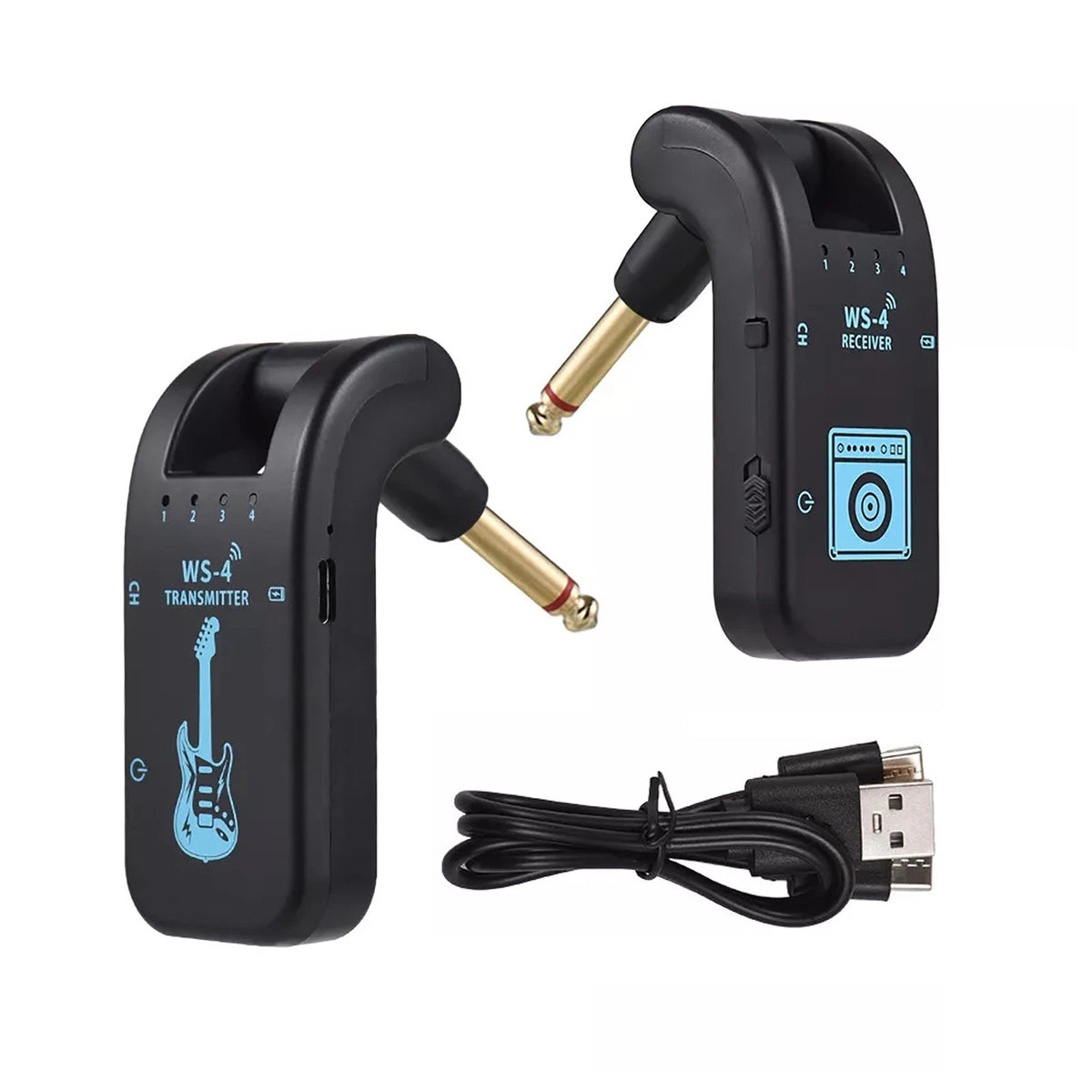 8 Channels Wireless Guitar Transmitter and Receiver (2.4G)