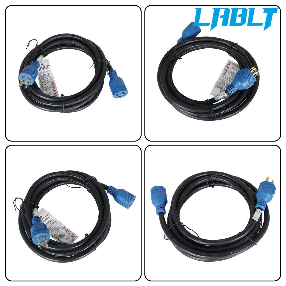 15ft 30Amp RV Generator Inlet Box & Extension Cable L14-30