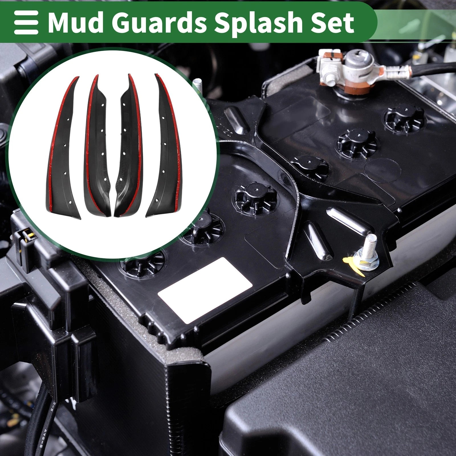 Mud Flaps Splash Guards for Chevrolet Corvette C6 (2005–2013) With Mount Kit