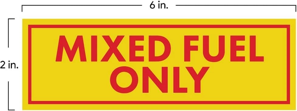 Mixed Fuel Only Stickers for Trucks (Fuel Tank)