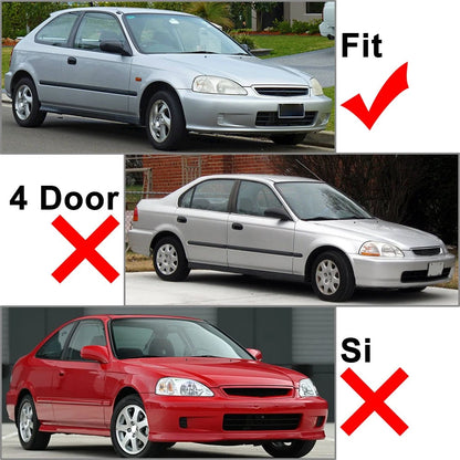 Set of 4 Splash Guards Mud Flaps for Honda Civic (1996–2000)
