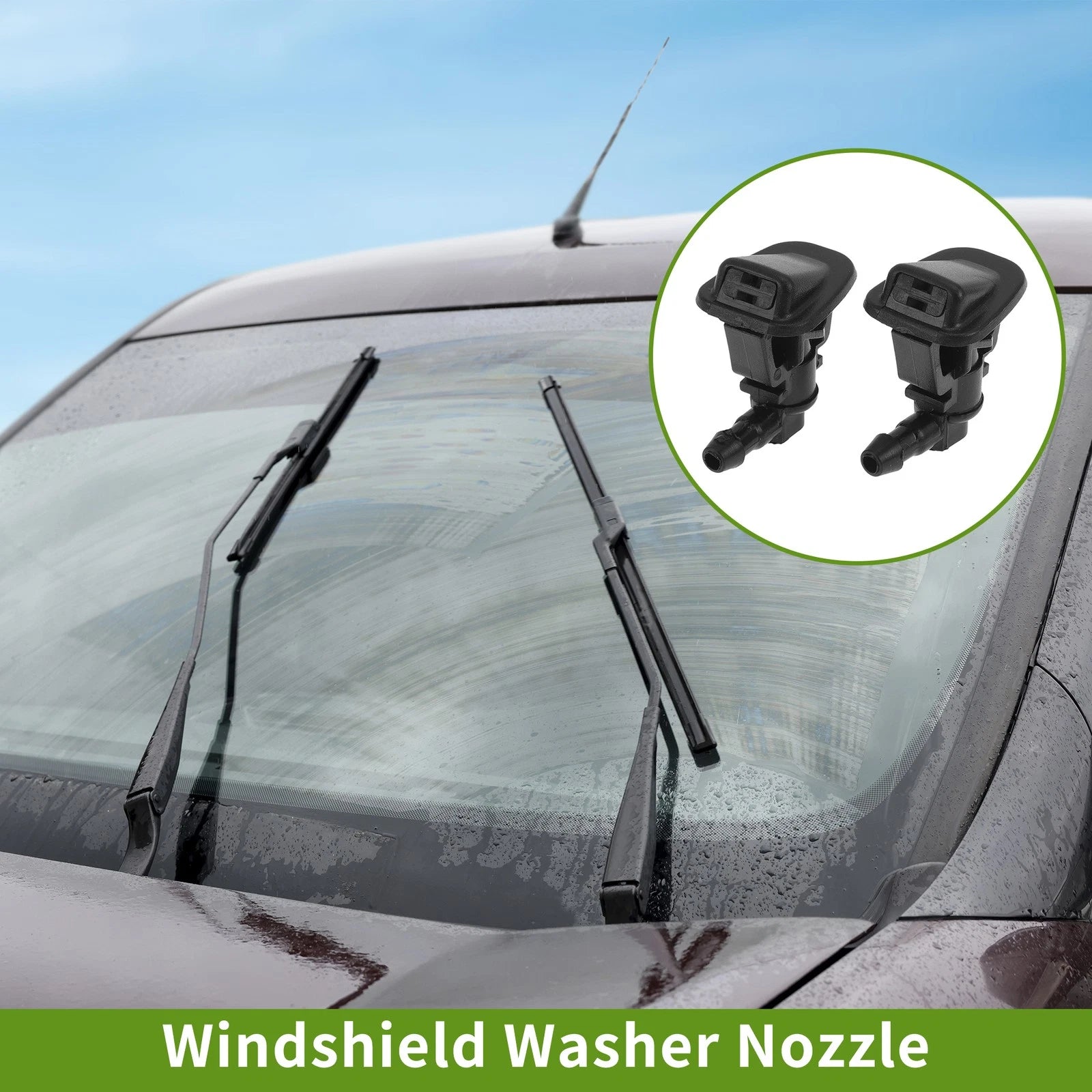 2X Front Windshield Washer Nozzle for Jeep Wrangler Gladiator (2018–2023) No.68293025AA