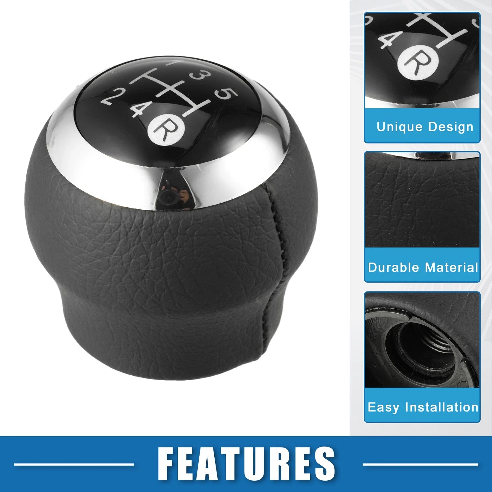 5 Speed Manual Shift Knob for Toyota Corolla Plastic Black (2002–2024)