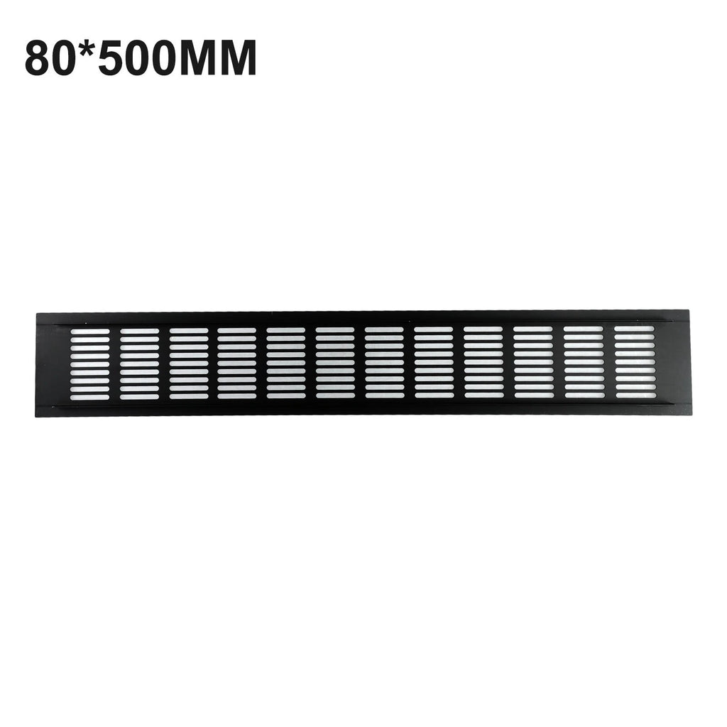 Black Alloy Rectangular Air Vent Grille for Cabinets/Wardrobes