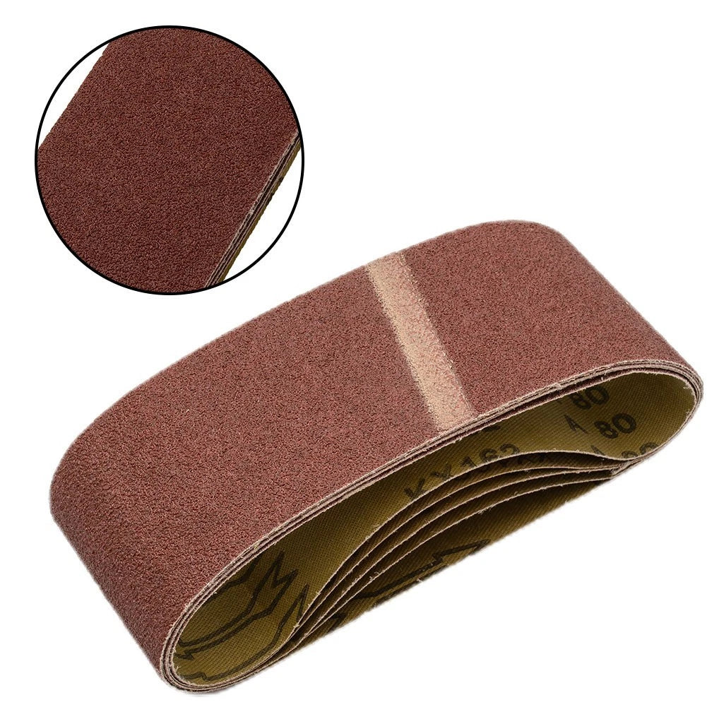 5Pc Sanding Belts for Sander Power Tool (Mixed Grit 60-240) 3"x18"