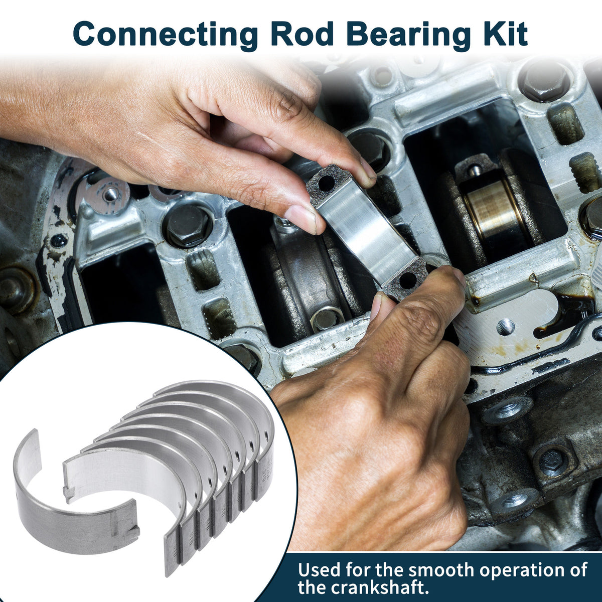 Rod Bearing Set Replacement Kit 8Pcs for Toyota Corolla (2005–2018)