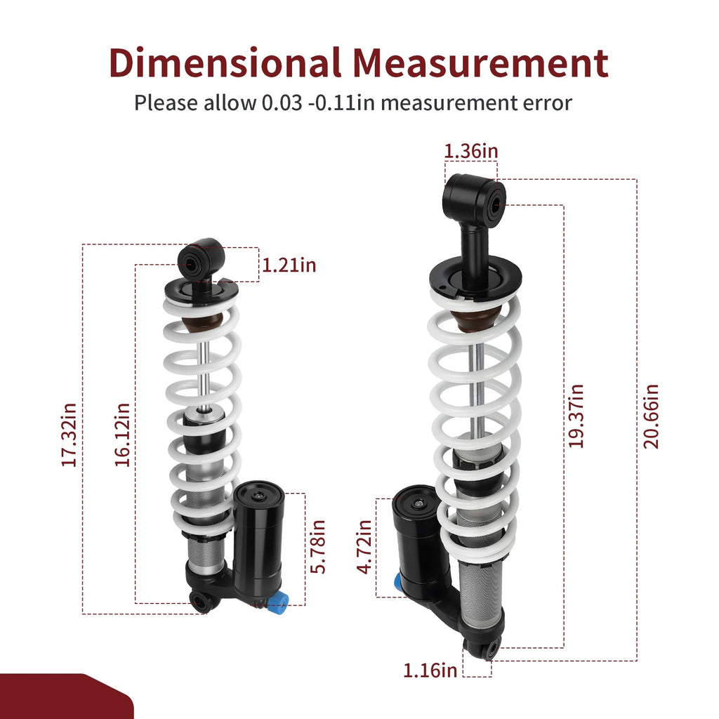 Set of 2 Rear & Front Shock Absorbers for Polaris Scrambler Sportsman (N/A) 7043464 7043463