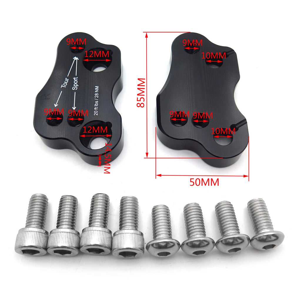 Handlebar Risers for Honda GL1800 (2018–2019) Aluminum