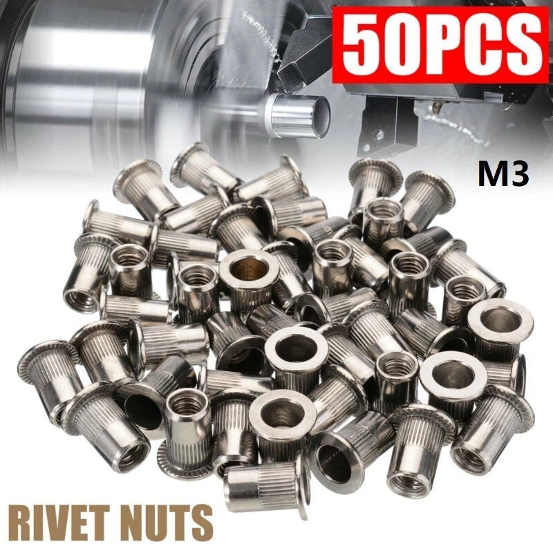 50Pcs Rivet Nut Insert for Various Applications (Stainless Steel)