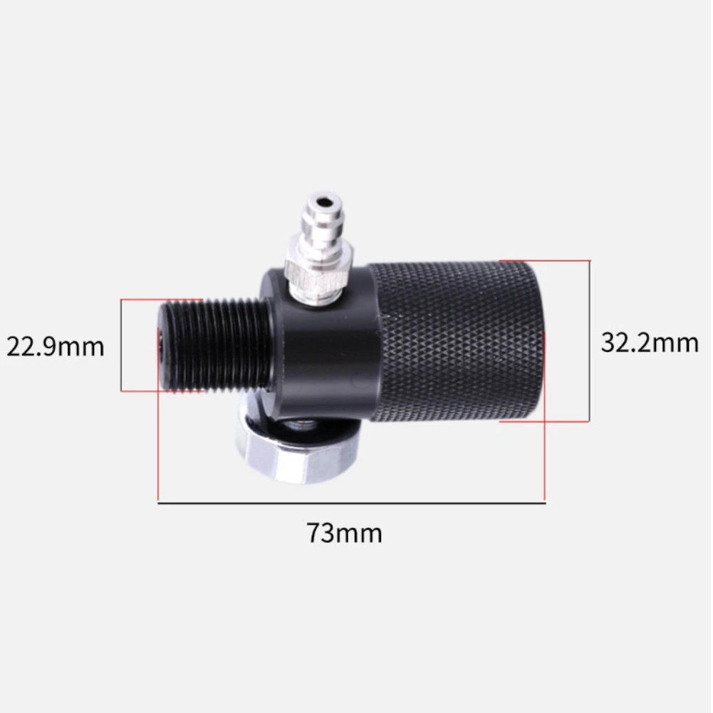 Air Fill Adapter with 40MPa Pressure Gauge and 8mm Quick Connect Fitting