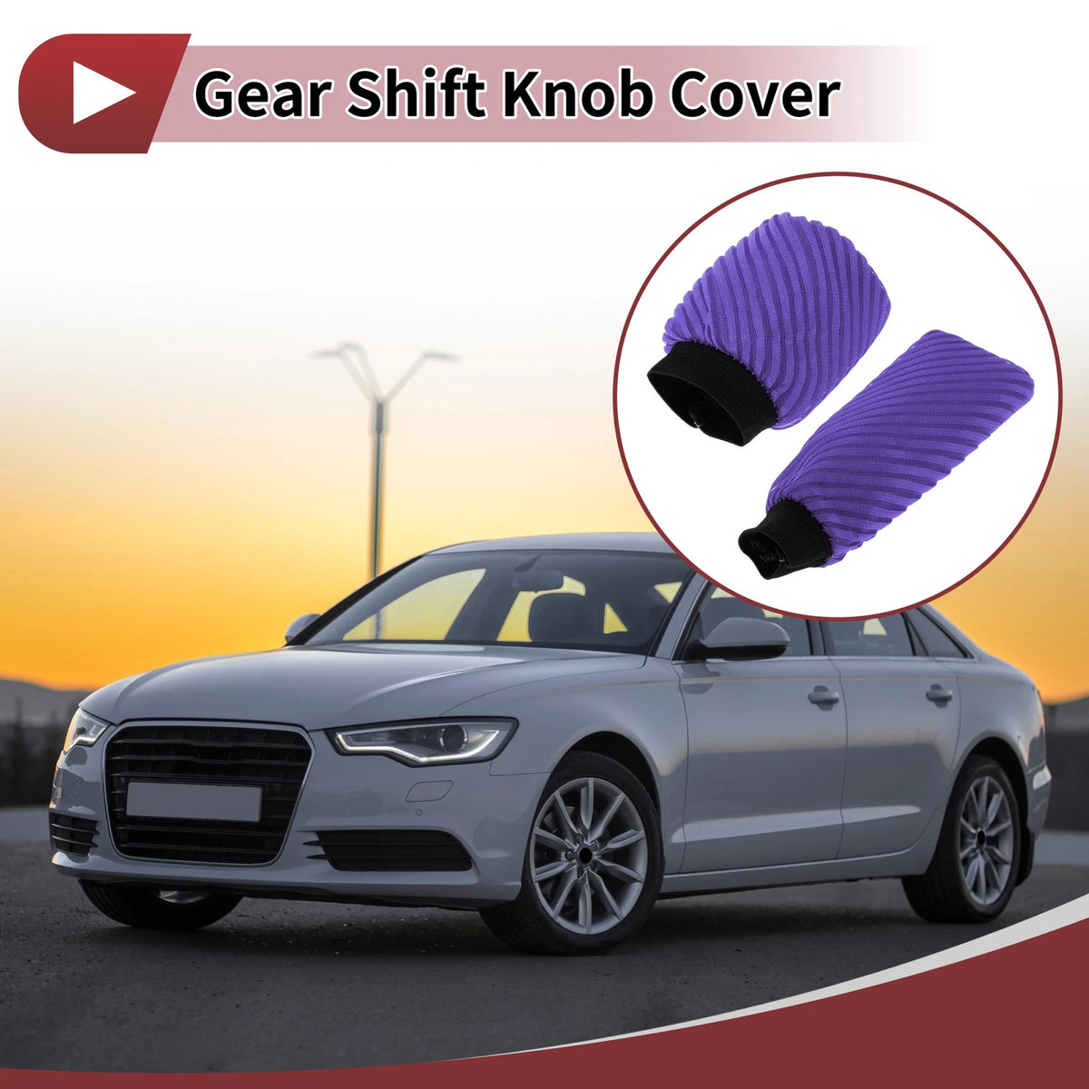 Gear Knob Protector Cover for Universal Cars (Purple)