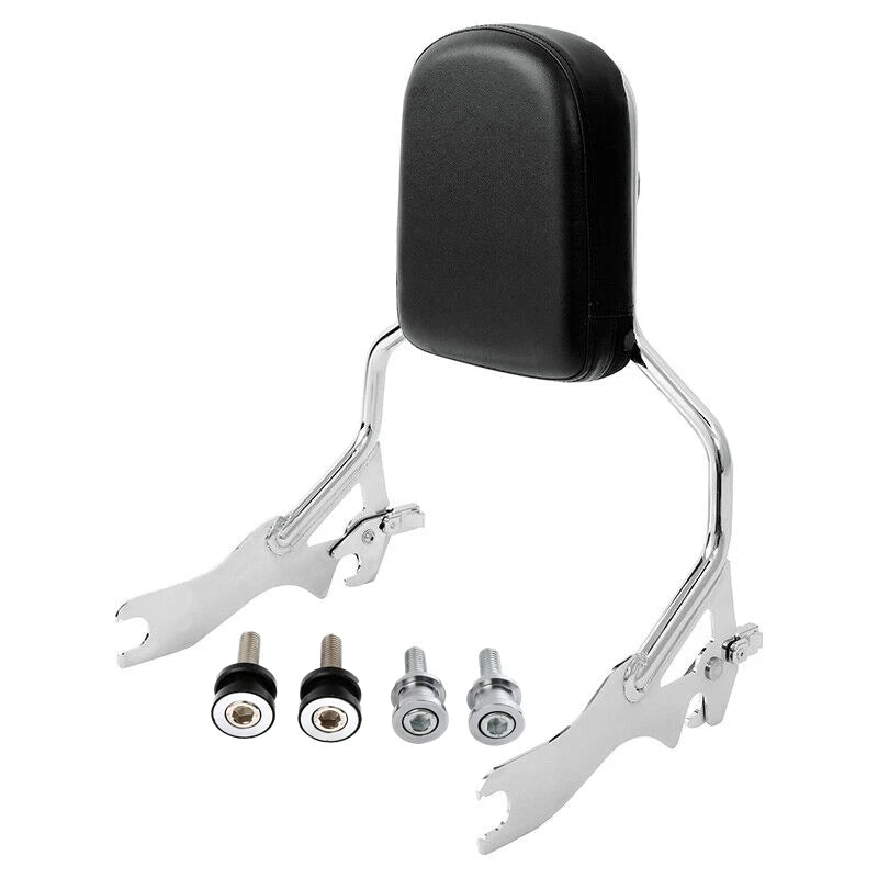 Chrome Sissy Bar Backrest & Docking Hardware Kit for Harley Softail Fat Bob (2018–2023)