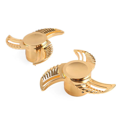 2x Spun Blade Spinning Front Axle Caps Nut Covers For Harley Softail Dyna Gold