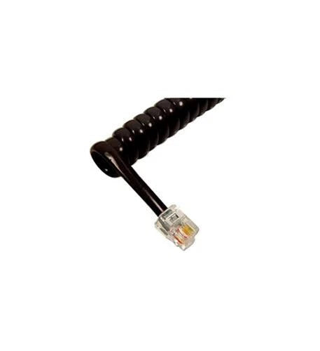 12' Black Handset Cord for Cablesys Gcha444012-fbk