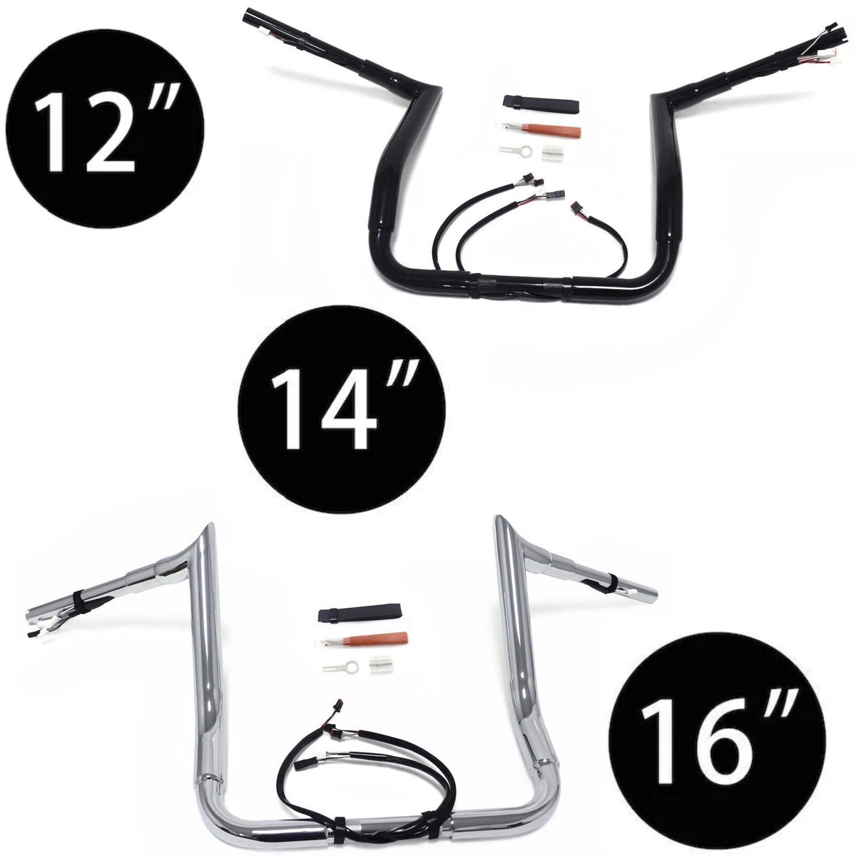 12" 14" 16" Prewired Handlebar for Harley Street Glide Ultra Limited (2014–2023)